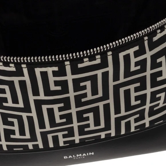 NEW Authentic Balmain Black White City All-Over Belt Bag Waist Bag - Picture 10 of 10